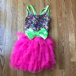 Weissman Multicolor Sequin with Pink Dance Costume